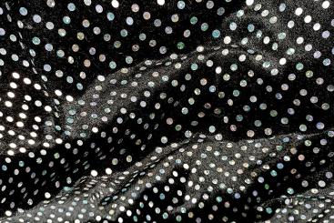 Silberpailletten-Pannesamt - Schwarz 