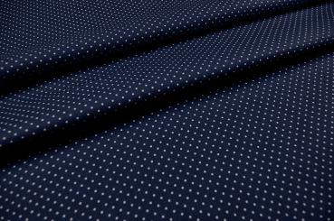Patchwork-Stoff Léger - Small Dots - Nachtblau/Weiß 