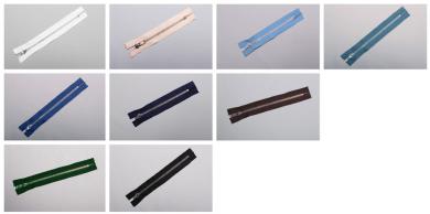 Metall-Reißverschluss nicht teilbar- silber - 18 cm 