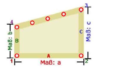 Fertig-Segeltuch nanobeschichtet - angeschn. Rechteck - a: 327 x b: 112 x c: 147 cm - Grau 
