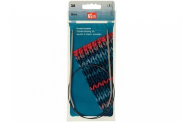 Rundstricknadeln Prym 60 cm - 3,0 mm Grau ALU 