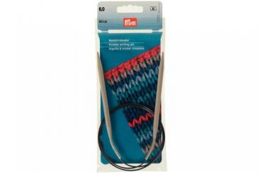 Rundstricknadeln Prym 80 cm - 6,0 mm Grau ALU 