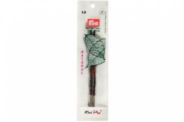 Rundstricknadelspitzen Prym 12,8 cm - 3,0 mm Farbig lang Natural 