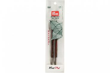 Rundstricknadelspitzen Prym 12,8 cm - 5,0 mm Farbig lang Natural 