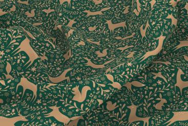 Baumwoll-Mundschutzstoff - Forest Animals 