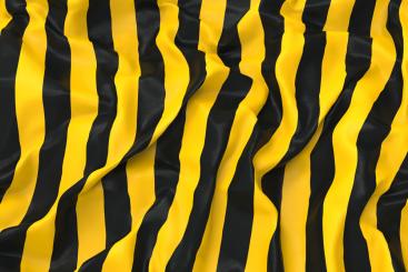 Satin - Blockstreifen - Schwarz/Gelb 