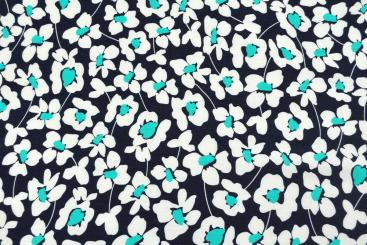 Viskosejersey - Blümchen - 1,0 Meter 