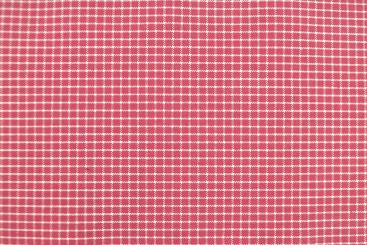 Baumwoll-Dekostoff fleckabweisend - Checks - Rot 