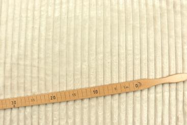 Fellimitat strukturiert - Cream Stripes 