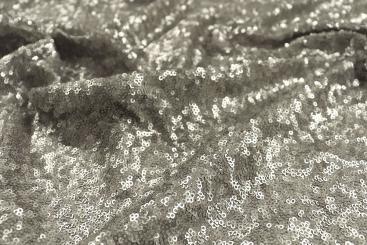 Pailletten-Stoff exklusiv - Platin 