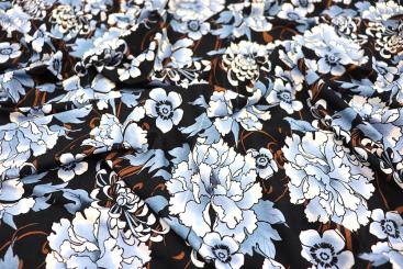 Viskosejersey - Blue Blossom 