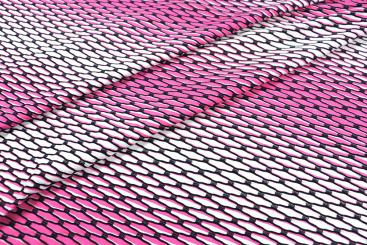Stretch-Stoff - Wabenstruktur - Pink 
