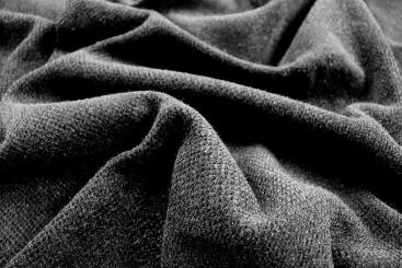 Strickstoff - schwer und samtig - Schwarz 