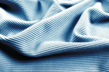 Sportjersey gerippt - Hellblau 