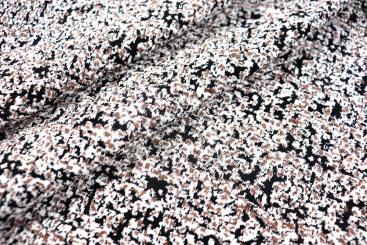 Strickstoff - Schwarz/Braun/Weiß 