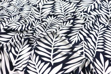 Viskosejersey - Navy Tropix 