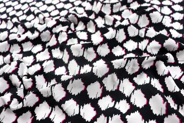 Viskosestoff - White Pink Black 