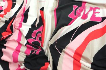 Viskosejersey - Hippie Love 