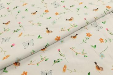 Jersey - Flora & Fauna - Weiß 