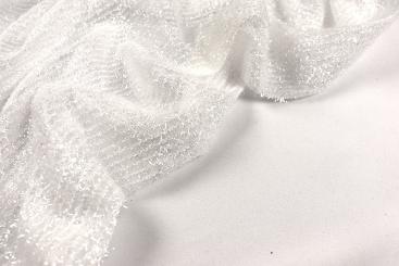 Lurex-Tüll - Glamour - Weiß 
