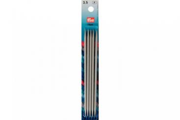 Strumpfstricknadeln Prym 15 cm - 3,5 mm Grau ALU 