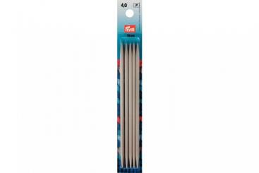 Strumpfstricknadeln Prym 15 cm - 4,0 mm Grau ALU 