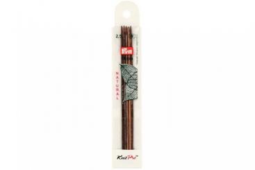 Strumpfstricknadeln Prym 15 cm - 2,5 mm Farbig Natural 