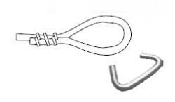 10er-Pack Krampen für 4-6 mm Leine 