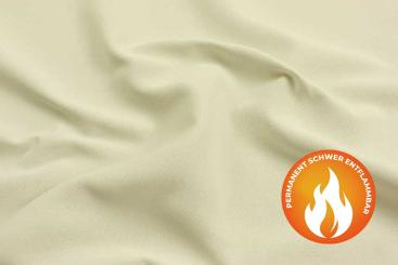 Tischdeckenstoff - permanent schwer entflammbar - 140 cm - Creme 