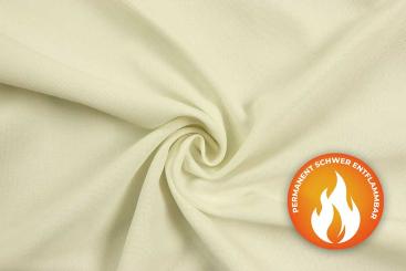 Tischdeckenstoff - permanent schwer entflammbar - 280 cm - Creme 
