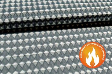 Akustikstoff - Trevira CS - permanent schwer entflammbar - Silber/Grau 