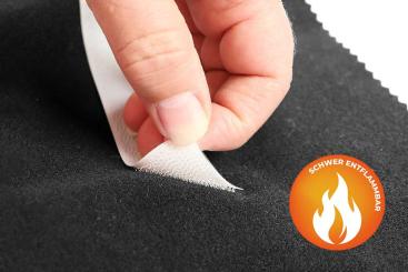 Klett-Velours - schwer entflammbar B1 