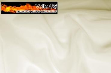 Voile - permanent schwer entflammbar - 300 cm - Creme - 1,0 Meter 