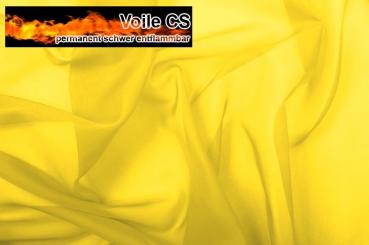 Voile - permanent schwer entflammbar - 300 cm - Sonnengelb - 2,0 Meter 
