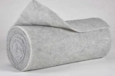 Filzmatte Schafschurwolle - 55 cm breit Hellgrau