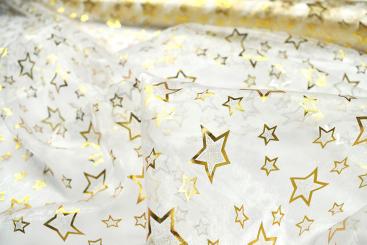 Organza Sternenstaub - Weiß 