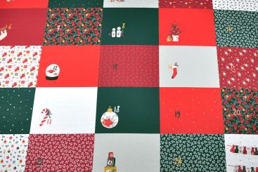 Baumwoll-Popeline - Adventskalender 