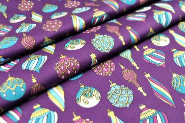 Glitzer-Weihnachtsstoff - Christmas Tree Ornaments 