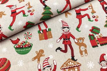 Dekostoff Leinenoptik - Elfentanz 