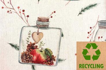 Recycling-Dekostoff - Winter im Glas 