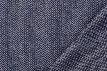 Tweed-Stoff - Blau Melange 