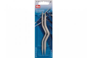 Zopfmusternadeln Prym 6 + 8 mm Grau ALU 