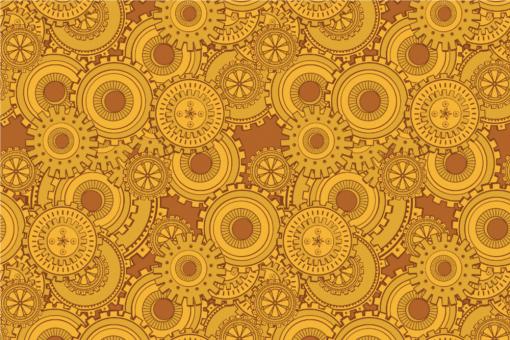 Steampunk-Pannesamt - Zahnrad