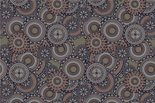 Steampunk-Pannesamt - Zahnrad