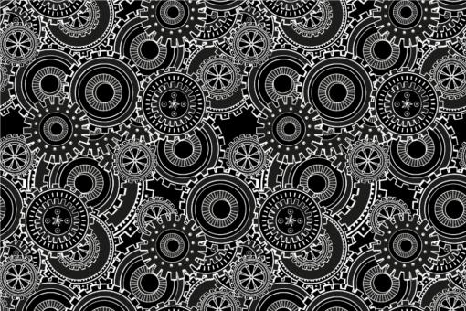 Steampunk-Pannesamt - Zahnrad