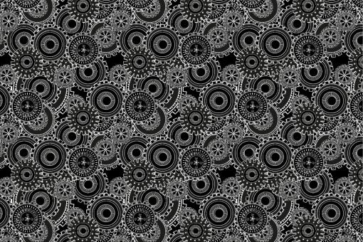 Dekostoff Steampunk - Zahnrad