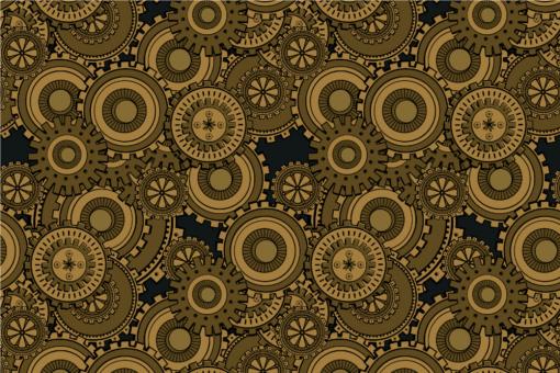 Steampunk-Pannesamt - Zahnrad