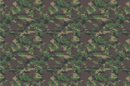 Wärmevorhang-Stoff - Camouflage Natur Dunkelbraun