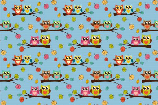 Dekostoff - Kuschel-Eulen