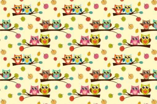 Dekostoff - Kuschel-Eulen